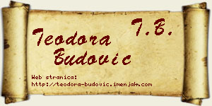 Teodora Budović vizit kartica